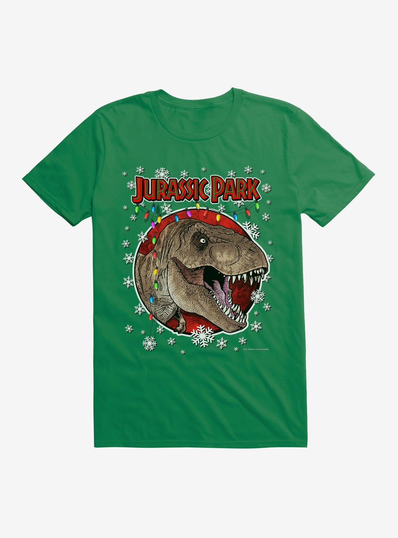 Jurassic Park Christmas Holiday TRex TShirt Hot Topic