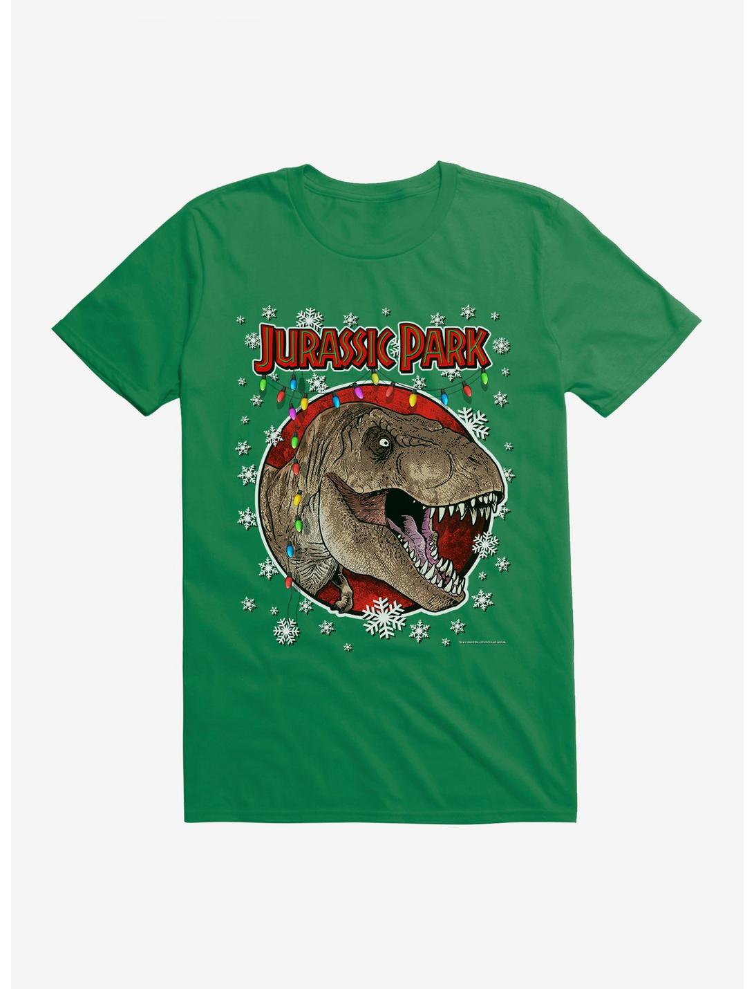Jurassic Park Christmas Holiday T-Rex T-Shirt, , hi-res