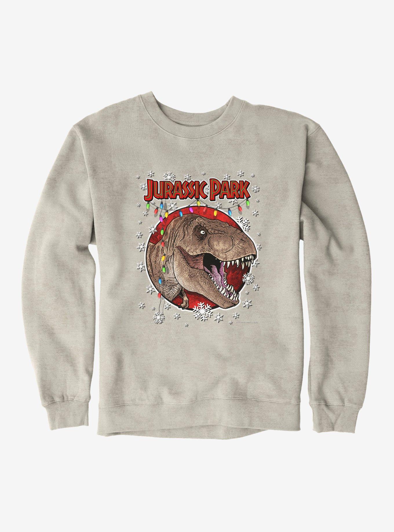 Jurassic Park Christmas Holiday T-Rex Sweatshirt, , hi-res