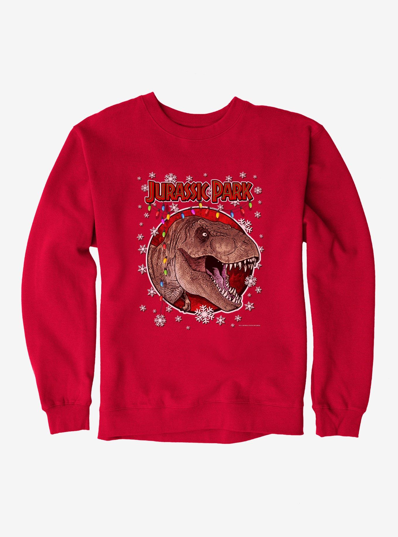 Jurassic Park Christmas Holiday T-Rex Sweatshirt