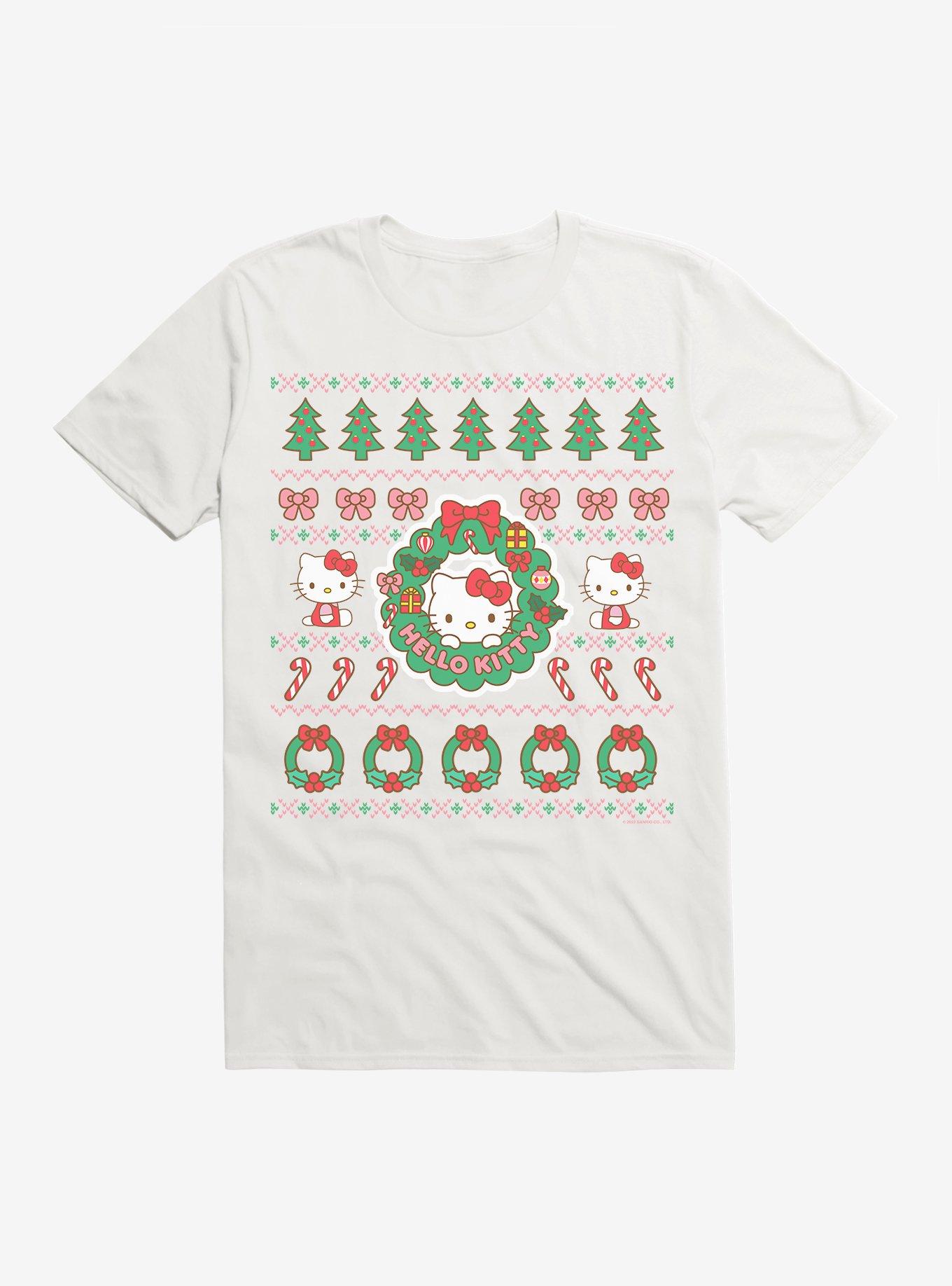 Hello Kitty Ugly Christmas Pattern T-Shirt, , hi-res