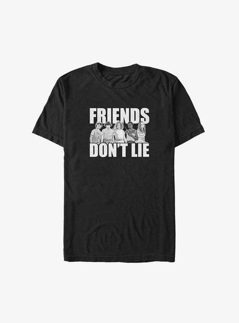 Stranger Things Friends Dont Lie Big And Tall T Shirt Black Hot Topic 4777