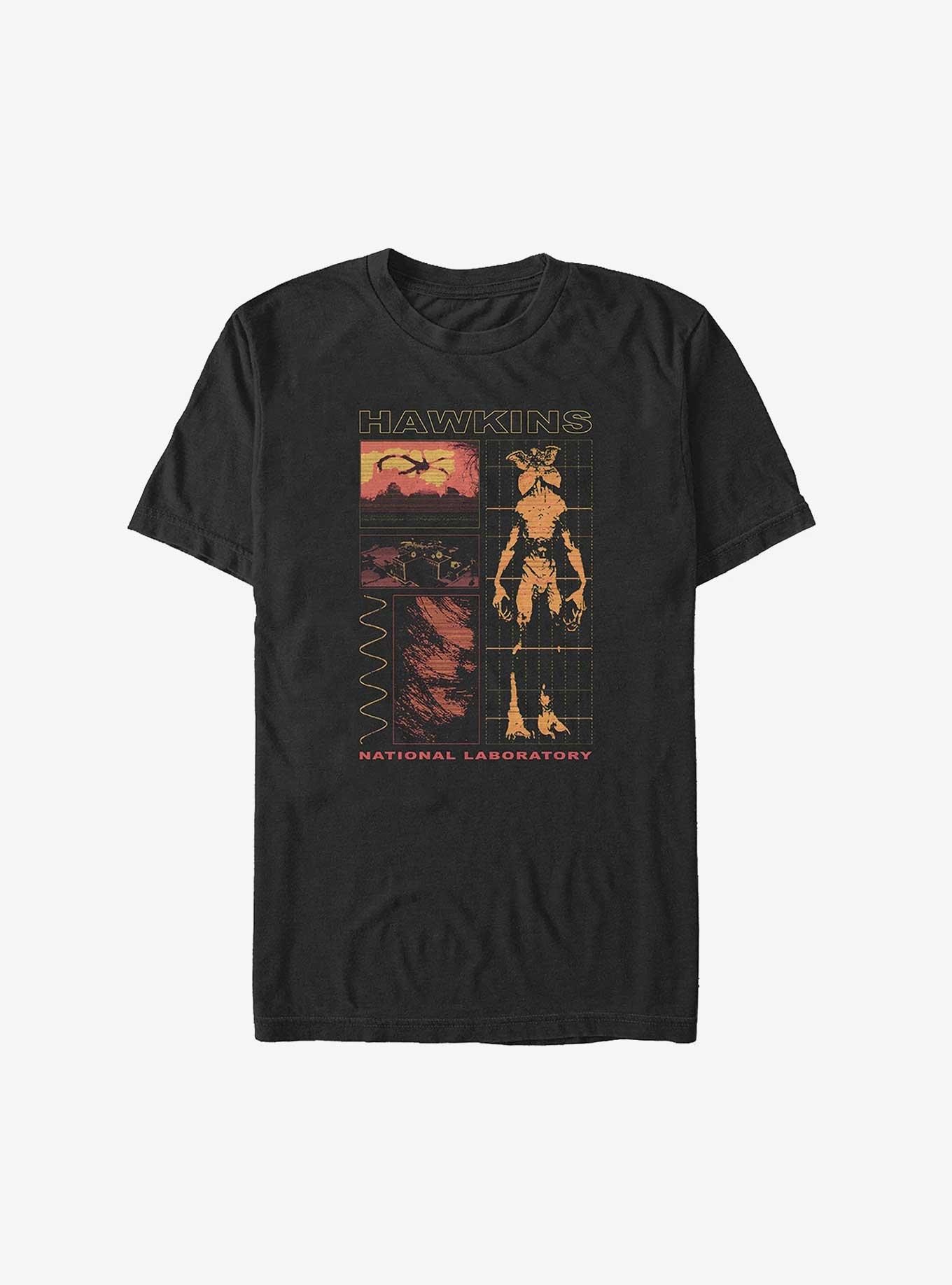 Stranger Things Hawkins Lab Demogorgon Infographic Big & Tall T-Shirt, , hi-res