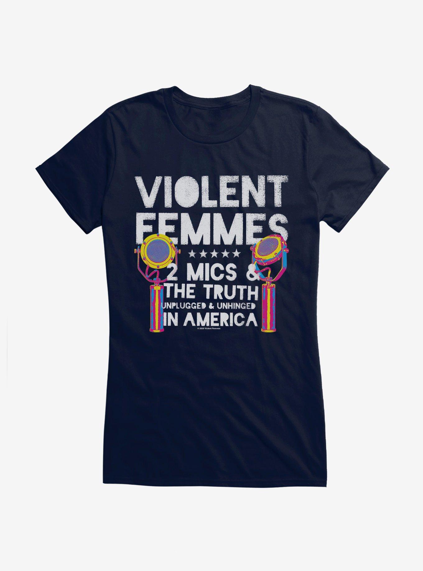 Violent Femmes Unplugged And Unhinged Girls T-Shirt, NAVY, hi-res