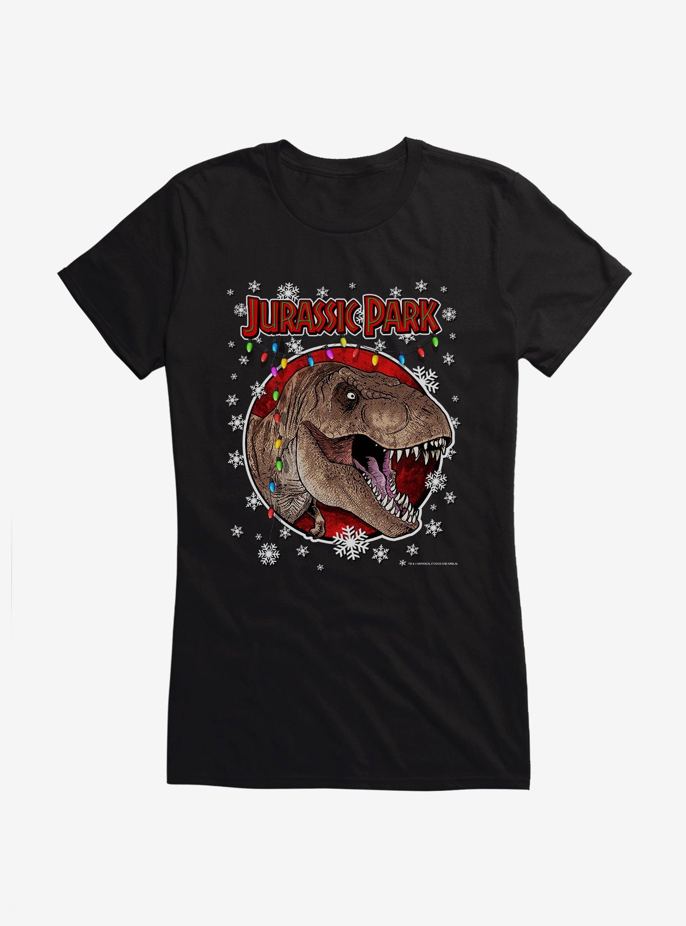 Jurassic Park Christmas Holiday T-Rex Girls T-Shirt, , hi-res