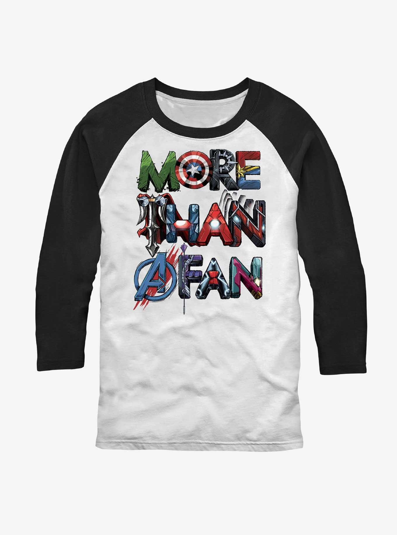 Marvel Avengers More Than A Fan Raglan, WHTBLK, hi-res