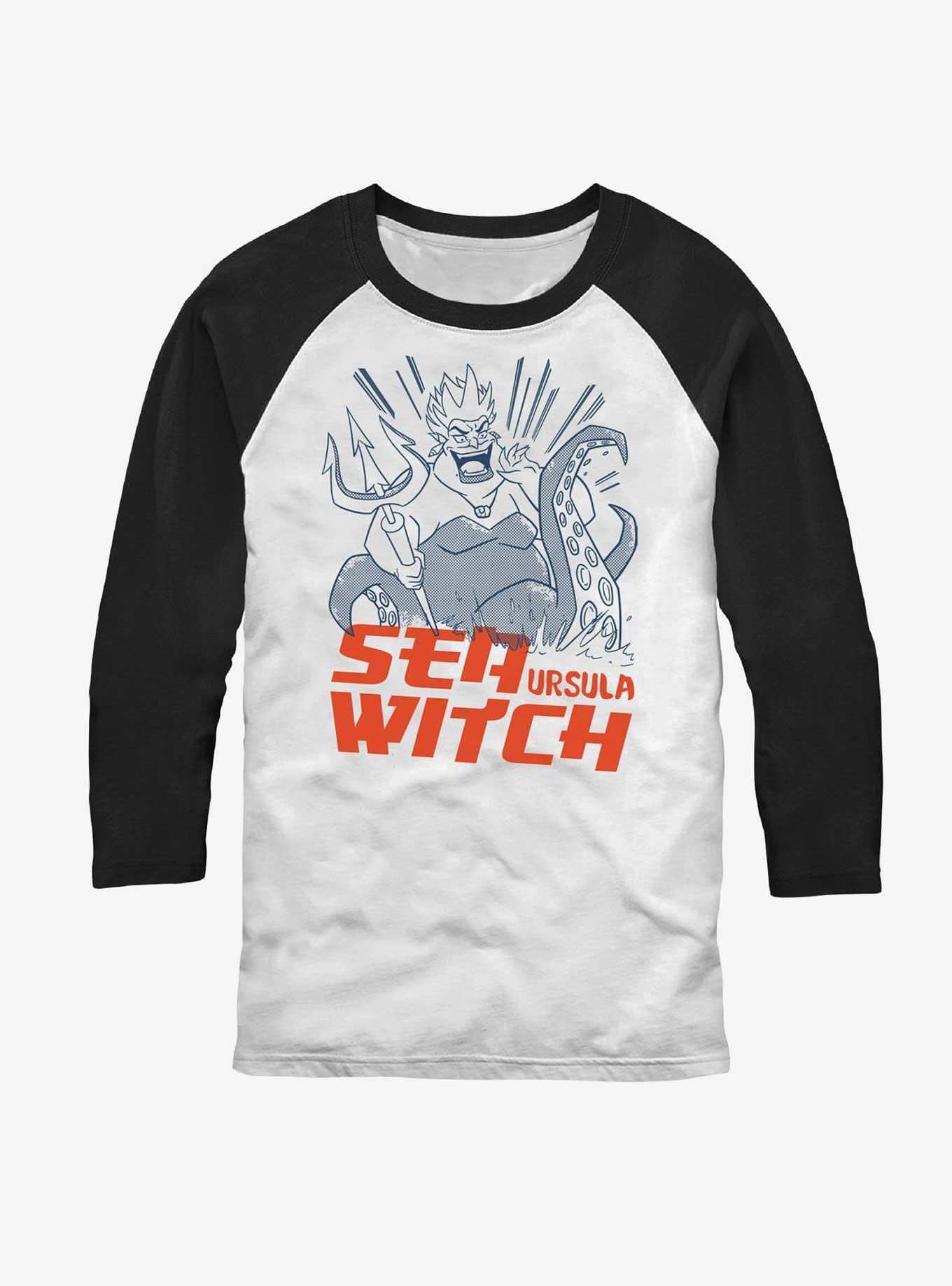 Disney The Little Mermaid Anime Ursula Raglan, WHTBLK, hi-res