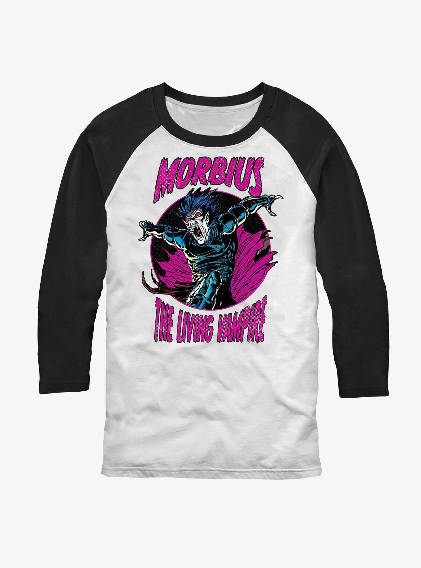 Marvel Morbius The Living Vampire Raglan, WHTBLK, hi-res