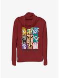 Pokemon All About Eevee Cowl Neck Long-Sleeve Top, SCARLET, hi-res