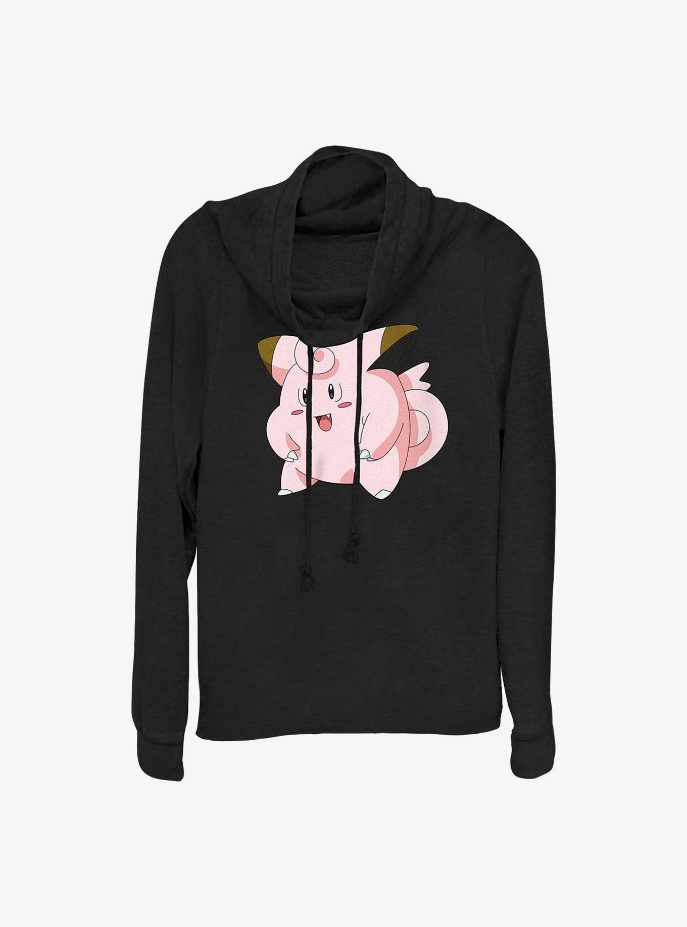 Pokemon Clefairy Pose Cowl Neck Long-Sleeve Top, , hi-res