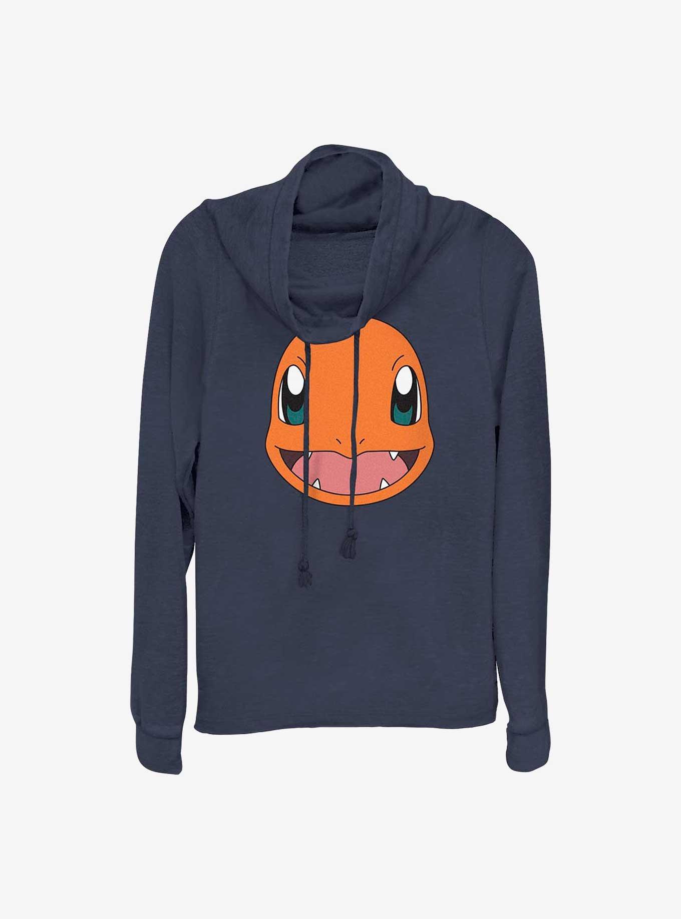 Pokemon Charmander Face Cowl Neck Long-Sleeve Top, , hi-res