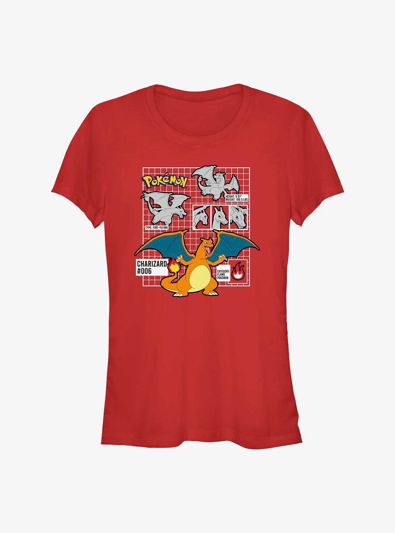 Pokemon Charizard Infographic Girls T-Shirt, , hi-res