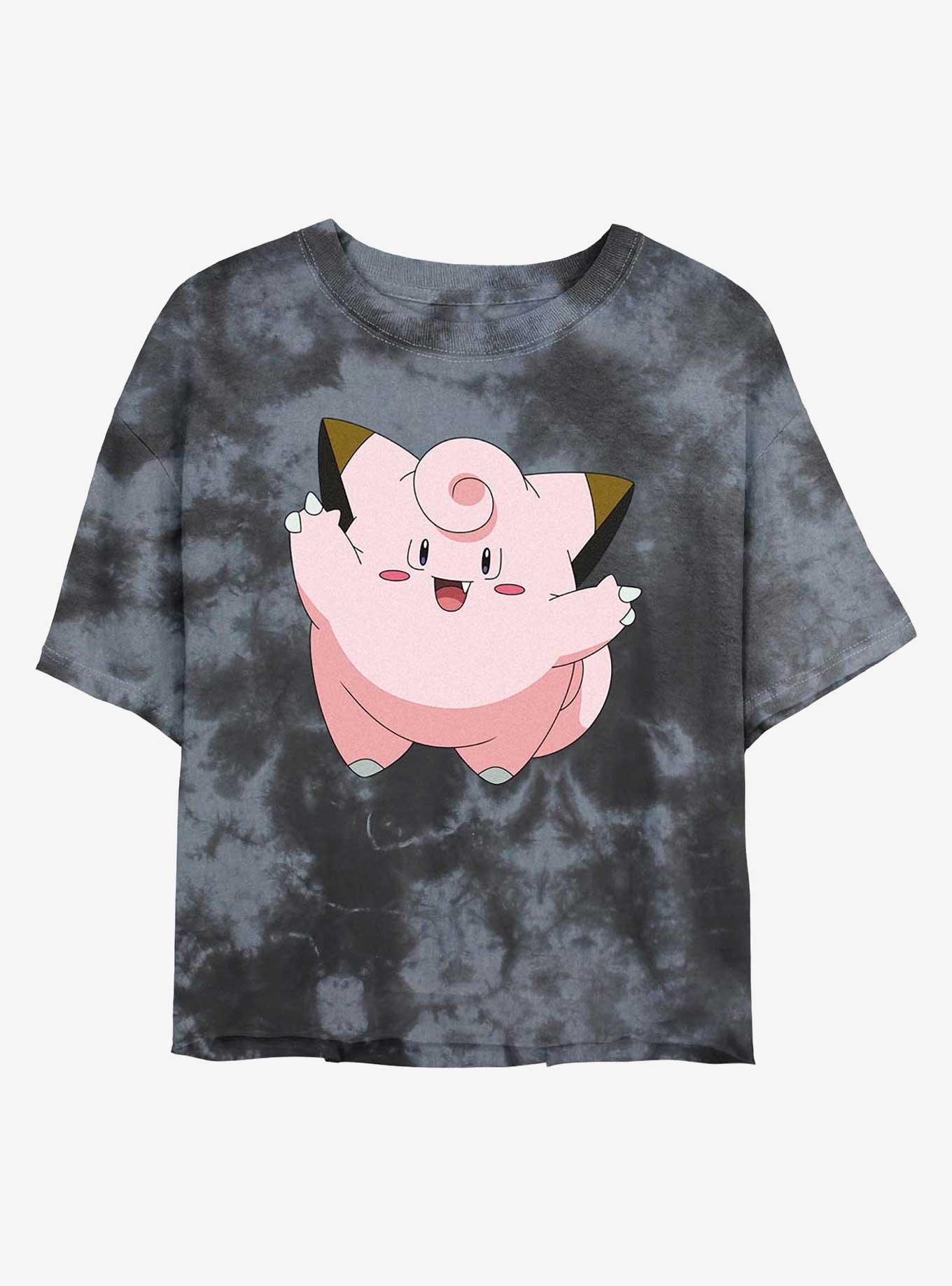 Pokemon Clefairy Tie-Dye Girls Crop T-Shirt, , hi-res