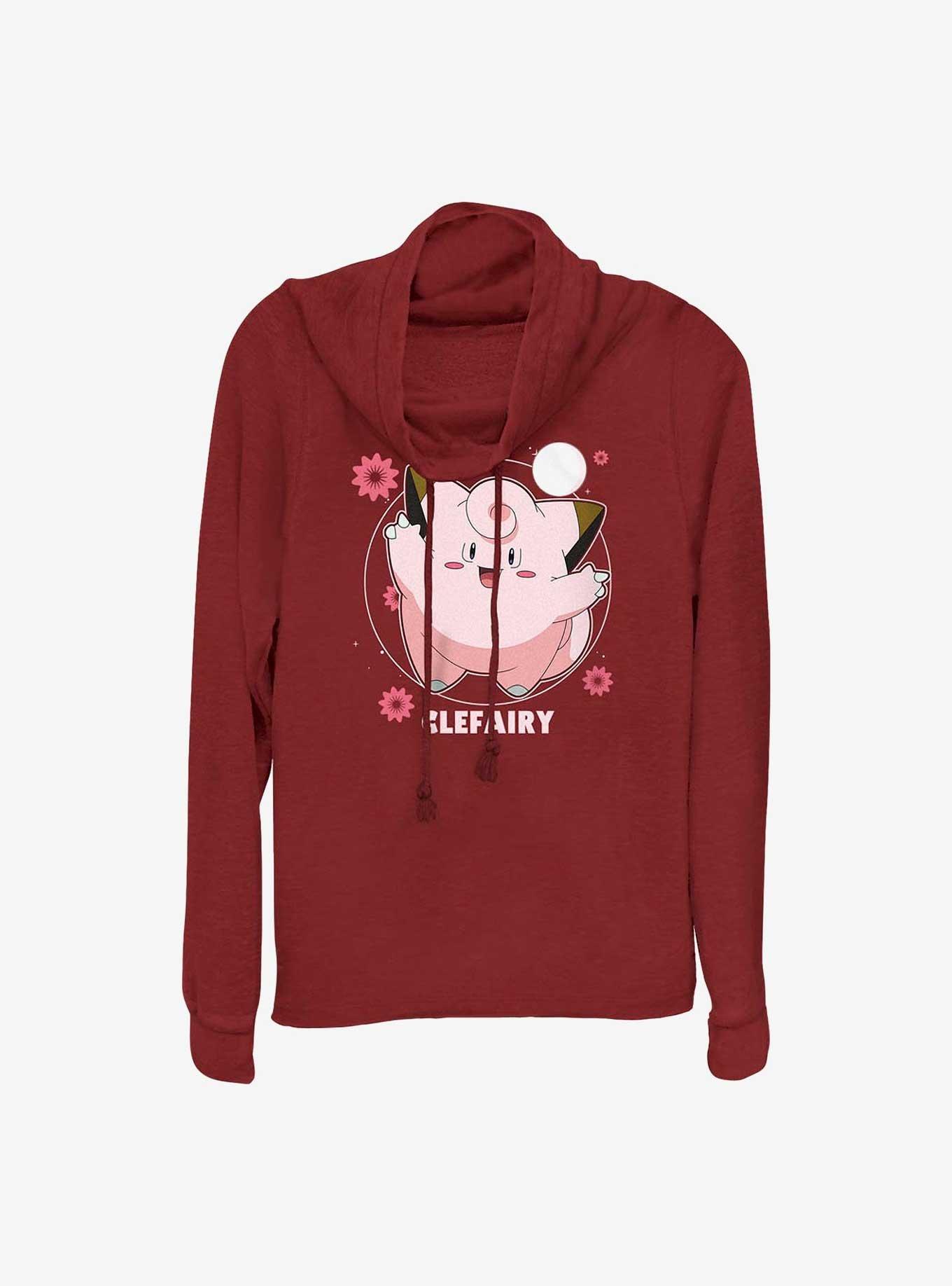 Pokemon Clefairy Fairy Dance Cowl Neck Long-Sleeve Top, , hi-res