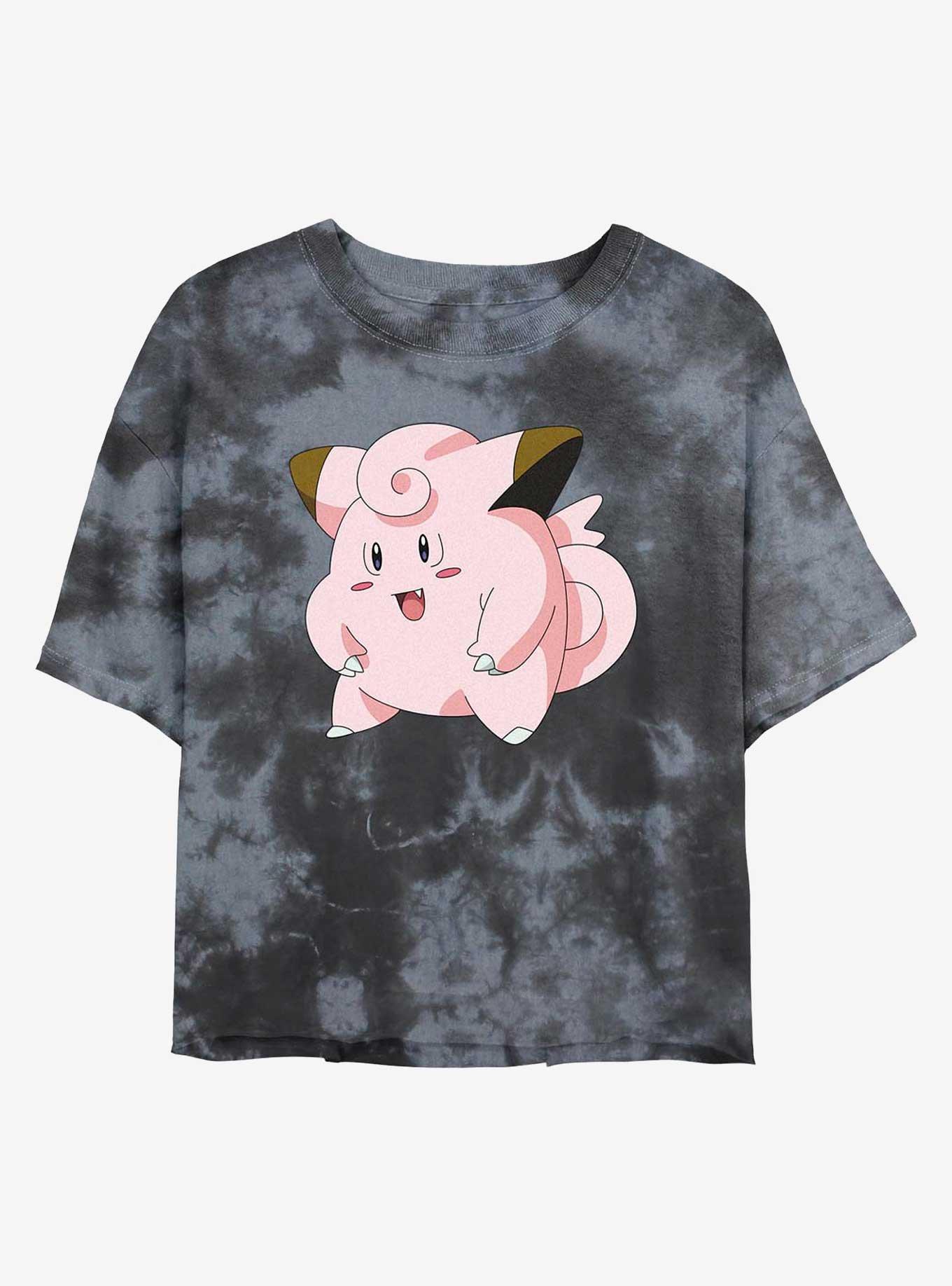 Pokemon Clefairy Pose Tie-Dye Girls Crop T-Shirt, , hi-res