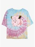 Pokemon Clefairy Pose Tie-Dye Girls Crop T-Shirt, BLUPNKLY, hi-res