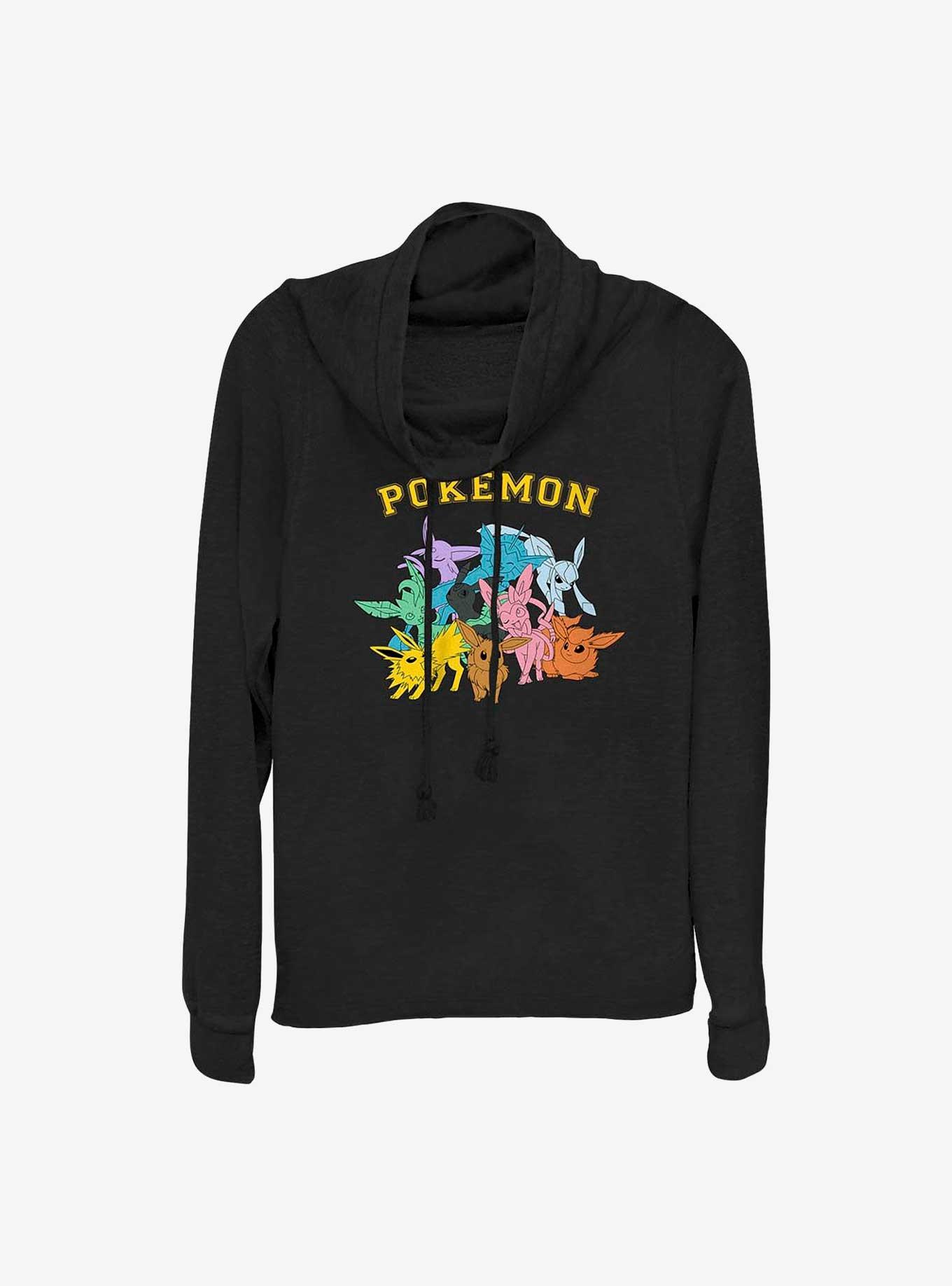 Pokemon Gotta Catch Eeveelutions Cowl Neck Long-Sleeve Top, , hi-res