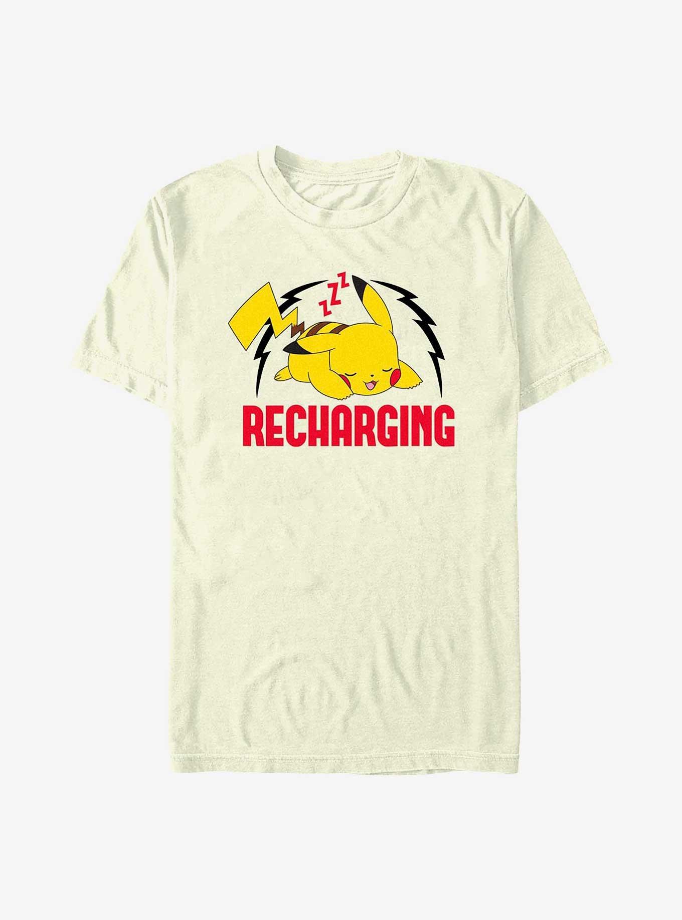 Pokemon Sleepy Pikachu Recharging T-Shirt, NATURAL, hi-res