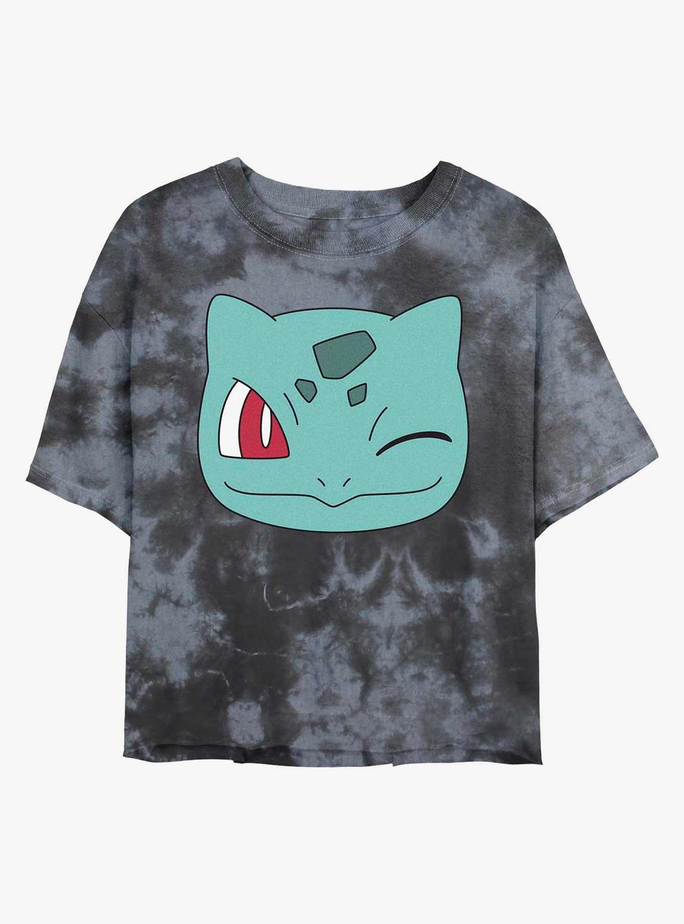 Pokemon Bulbasaur Face Tie-Dye Girls Crop T-Shirt, , hi-res