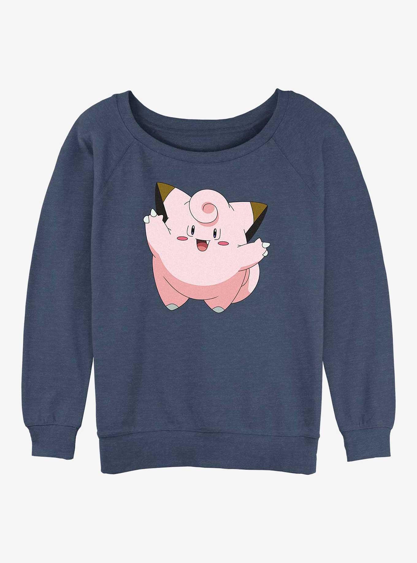 Pokemon Clefairy Girls Slouchy Sweatshirt, BLUEHTR, hi-res
