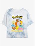 Pokemon Catch 'Em All Tie-Dye Girls Crop T-Shirt, WHITEBLUE, hi-res