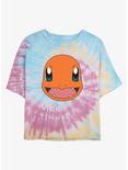 Pokemon Charmander Face Tie-Dye Girls Crop T-Shirt, BLUPNKLY, hi-res