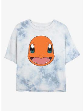 Pokemon Charmander Face Tie-Dye Girls Crop T-Shirt, , hi-res