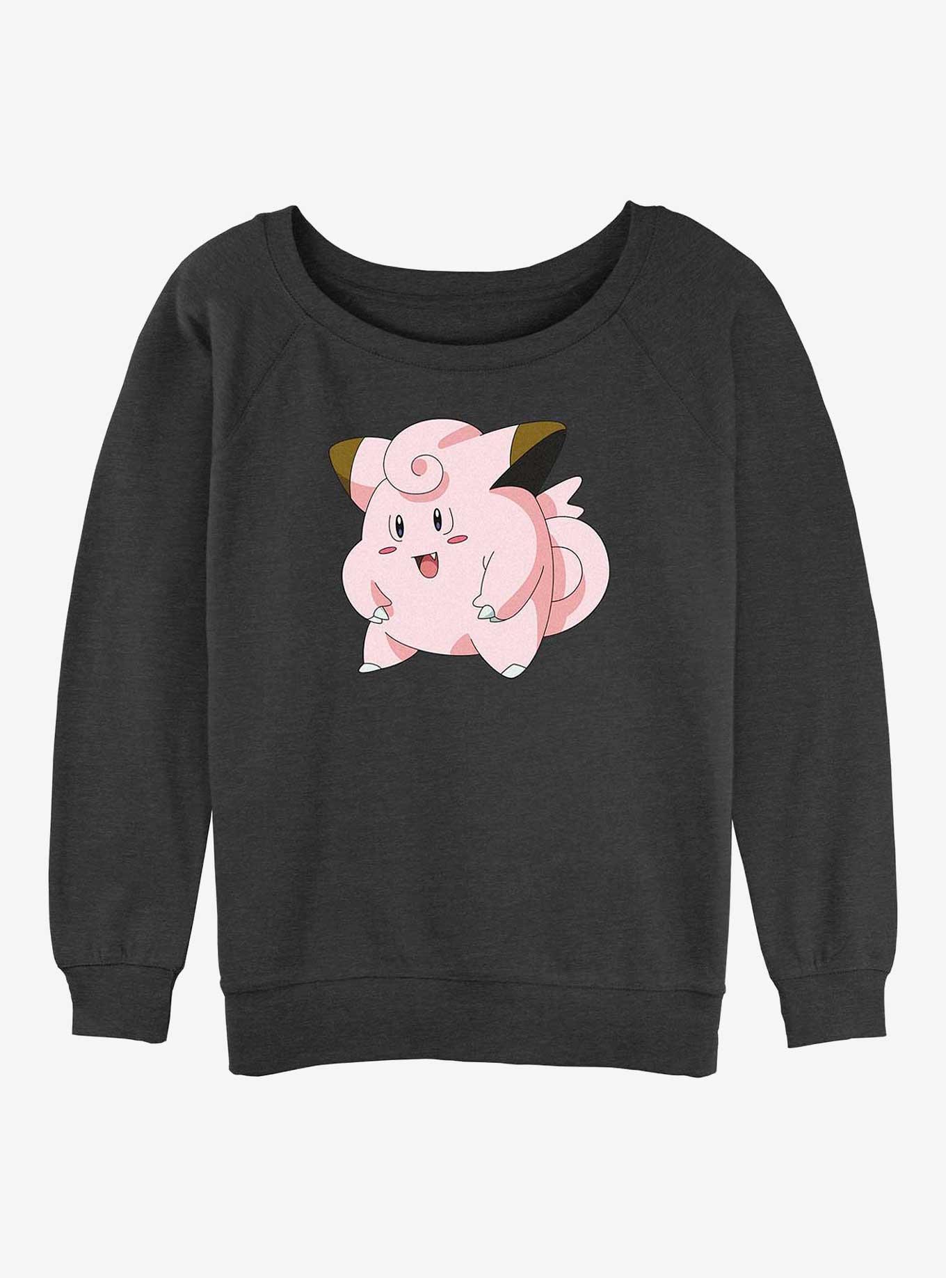 Pokemon Clefairy Pose Girls Slouchy Sweatshirt