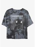 Pokemon Charmander Tie-Dye Girls Crop T-Shirt, BLKCHAR, hi-res