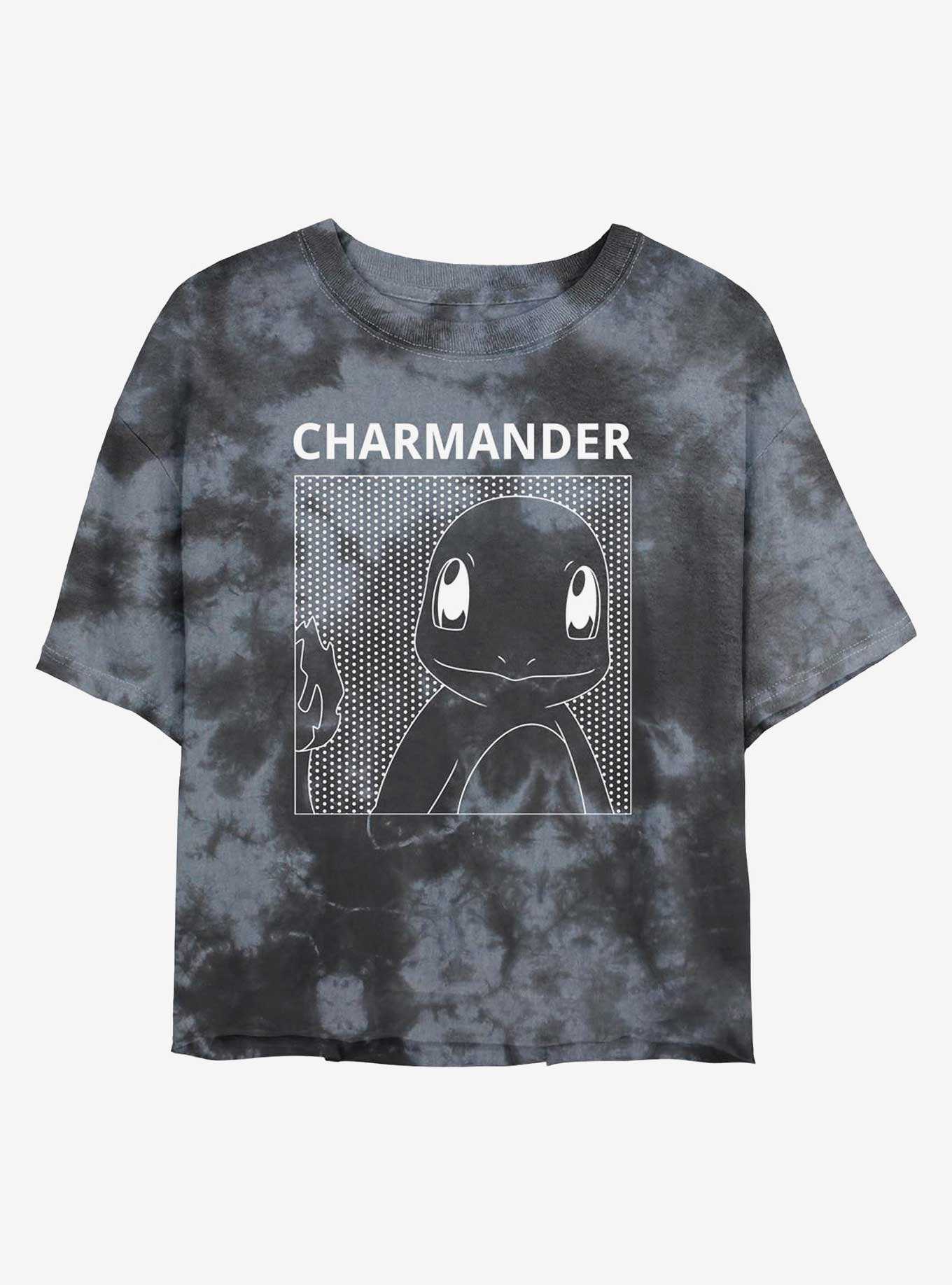 Pokemon Charmander Tie-Dye Girls Crop T-Shirt, , hi-res