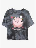 Pokemon Clefairy Fairy Dance Tie-Dye Girls Crop T-Shirt, BLKCHAR, hi-res