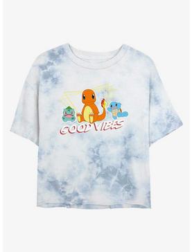 Pokemon Good Vibes Starters Tie-Dye Girls Crop T-Shirt, , hi-res
