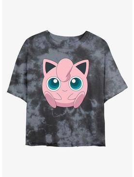 Pokemon Jigglypuff Face Tie-Dye Girls Crop T-Shirt, , hi-res