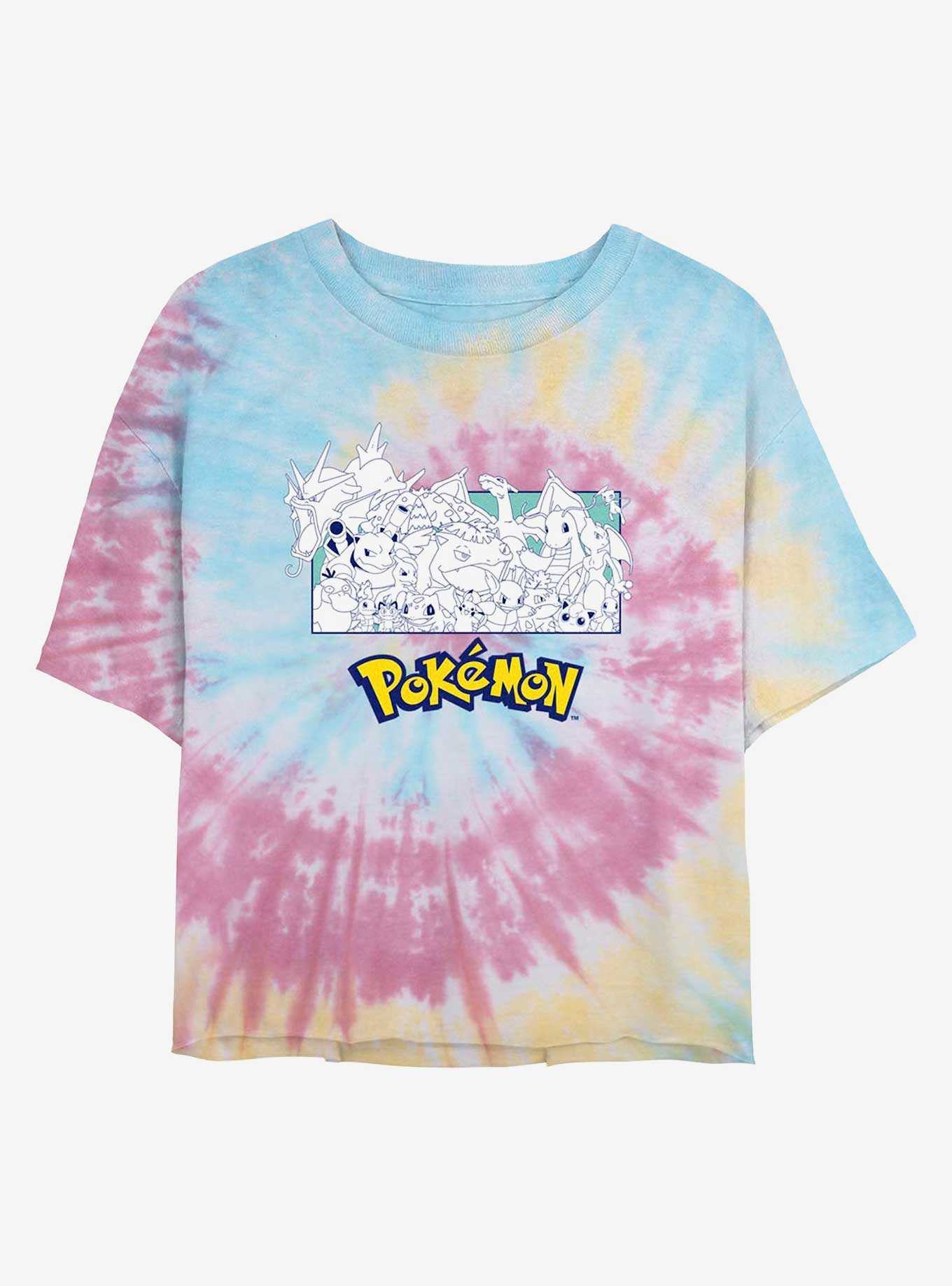 Pokemon The Classics Tie-Dye Girls Crop T-Shirt, , hi-res
