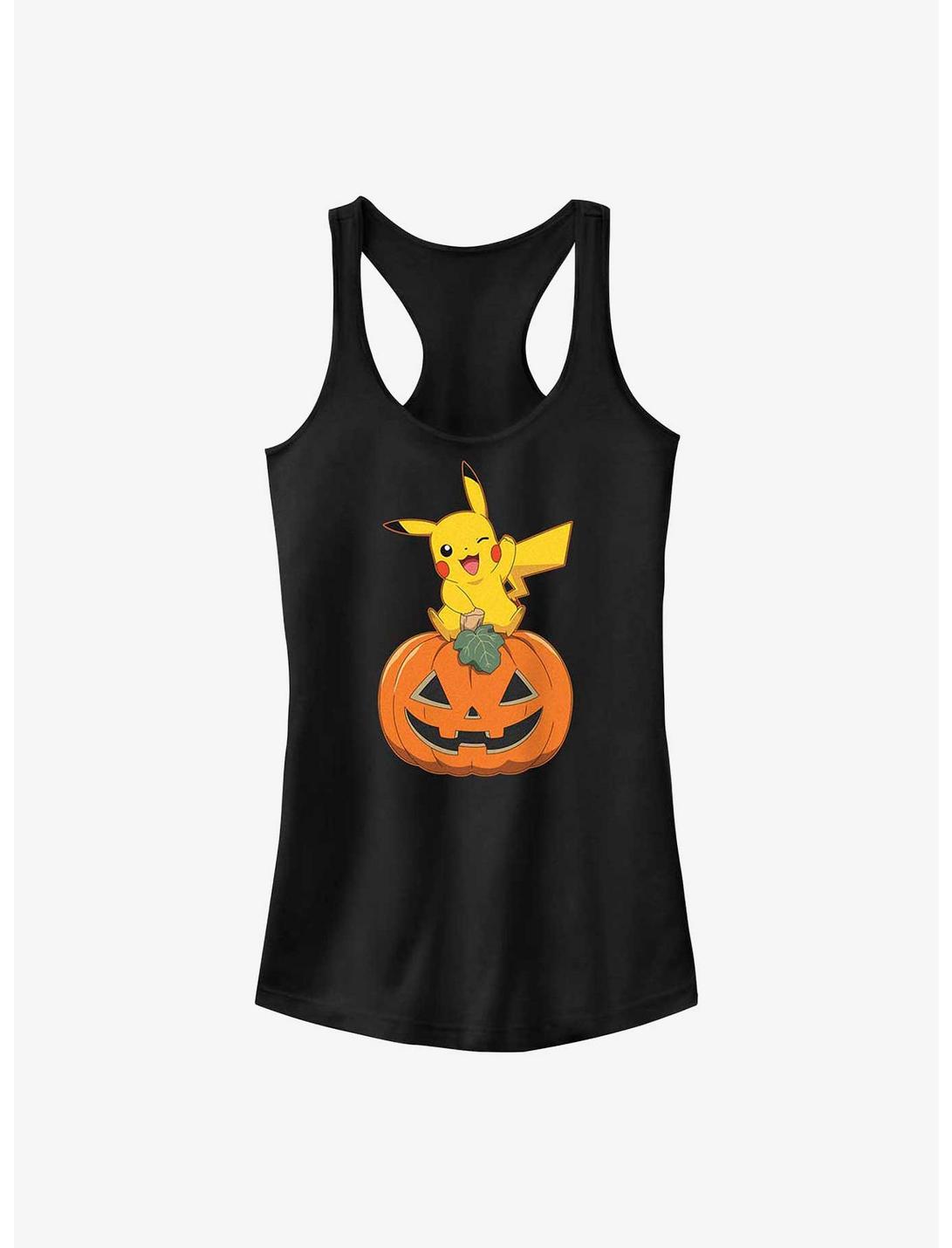 Pokemon Pikachu Pumpkin Girls Tank, BLACK, hi-res