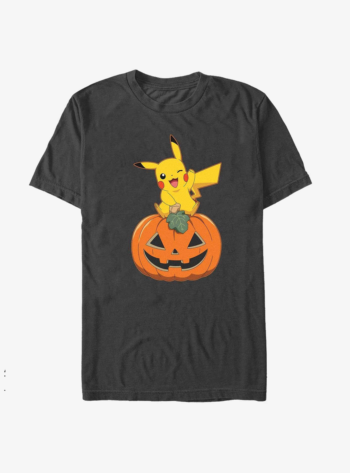 Pokemon Pikachu Pumpkin T-Shirt, BLACK, hi-res