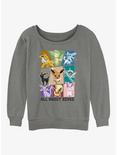 Pokemon All About Eevee Girls Slouchy Sweatshirt, GRAY HTR, hi-res