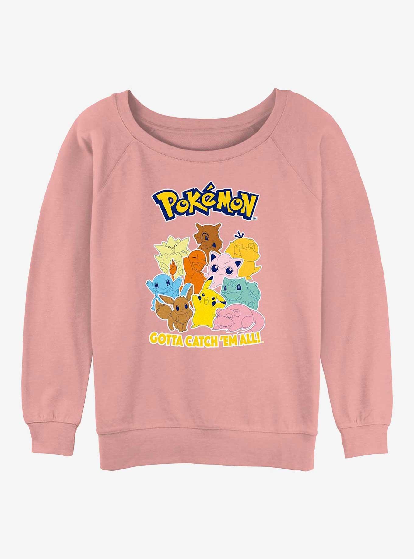 Pokemon Catch 'Em All Girls Slouchy Sweatshirt, , hi-res