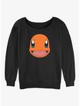 Pokemon Charmander Face Girls Slouchy Sweatshirt, BLACK, hi-res