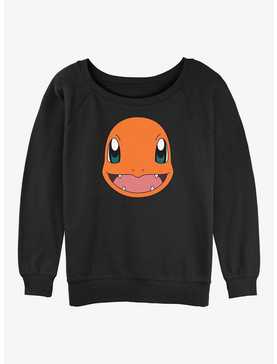 Pokemon Charmander Face Girls Slouchy Sweatshirt, , hi-res