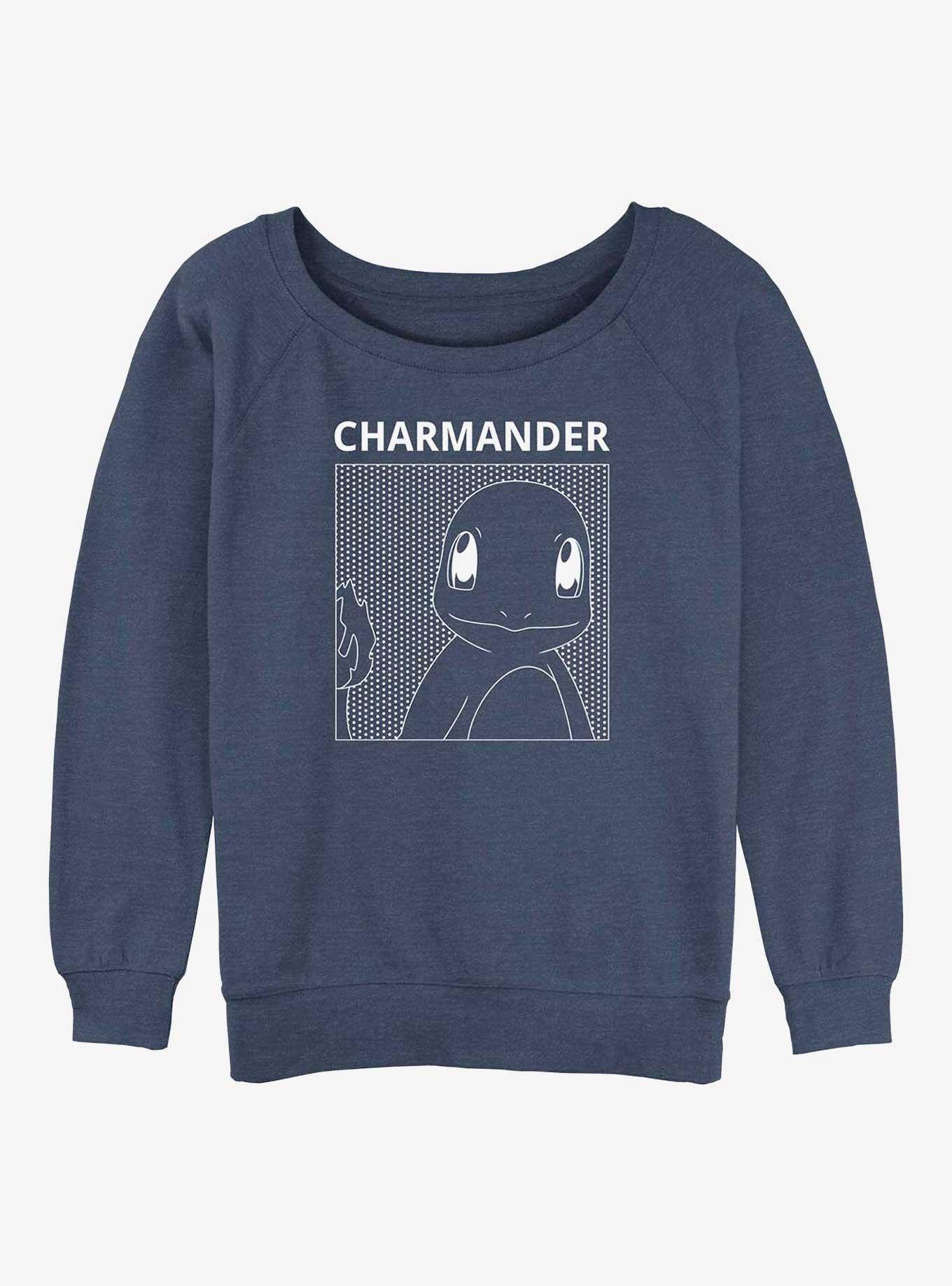 Pokemon Charmander Girls Slouchy Sweatshirt, BLUEHTR, hi-res