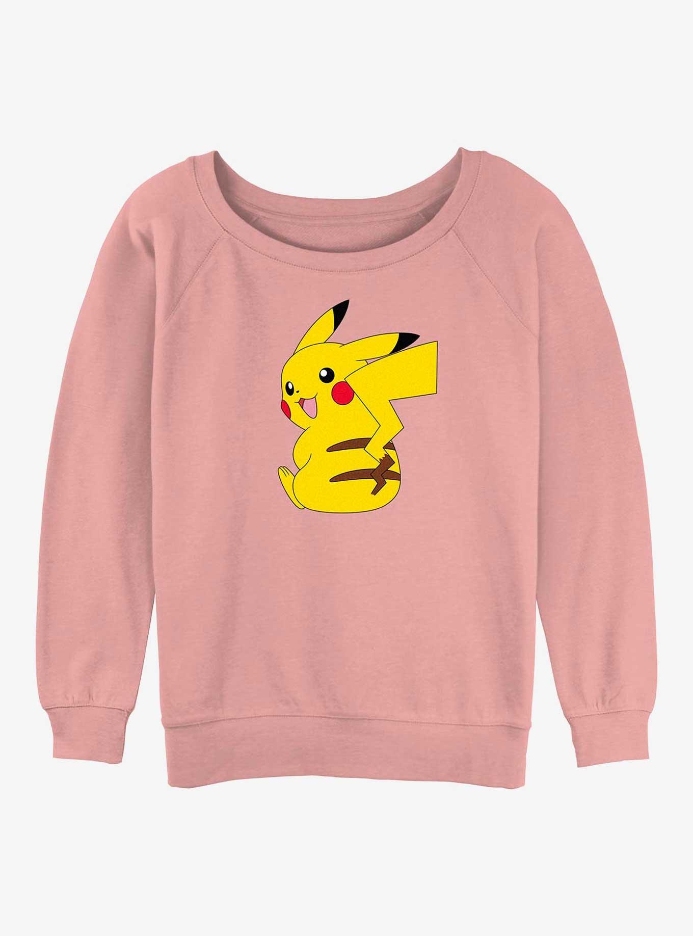 Pokemon Cheeky Pikachu Girls Slouchy Sweatshirt, DESERTPNK, hi-res