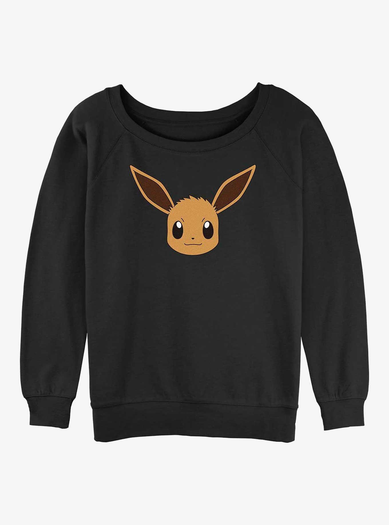 Pokemon Eevee Face Girls Slouchy Sweatshirt, , hi-res