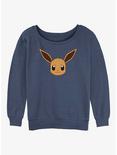 Pokemon Eevee Face Girls Slouchy Sweatshirt, BLUEHTR, hi-res