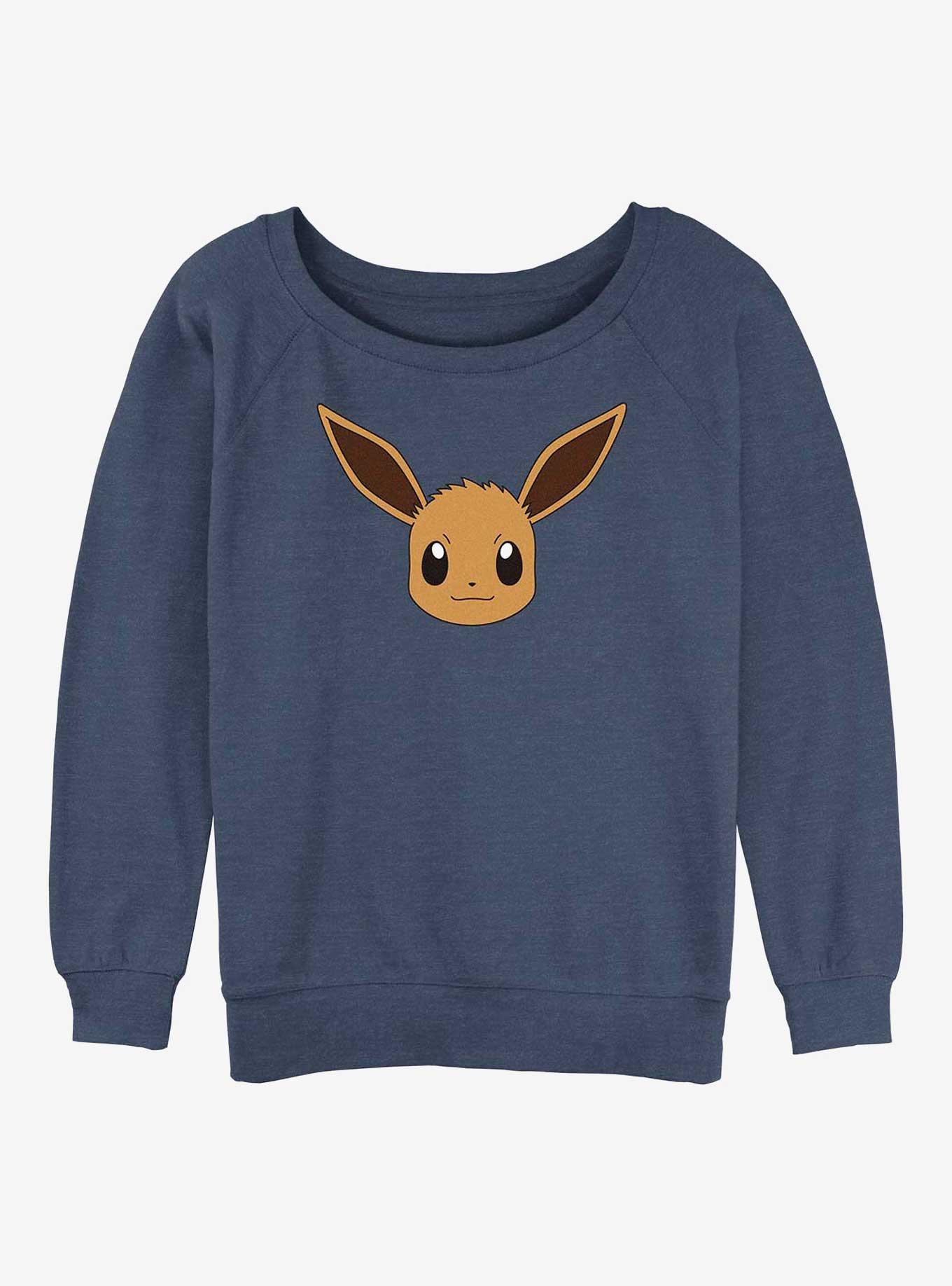 Pokemon Eevee Face Girls Slouchy Sweatshirt, , hi-res