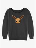 Pokemon Eevee Face Girls Slouchy Sweatshirt, CHAR HTR, hi-res