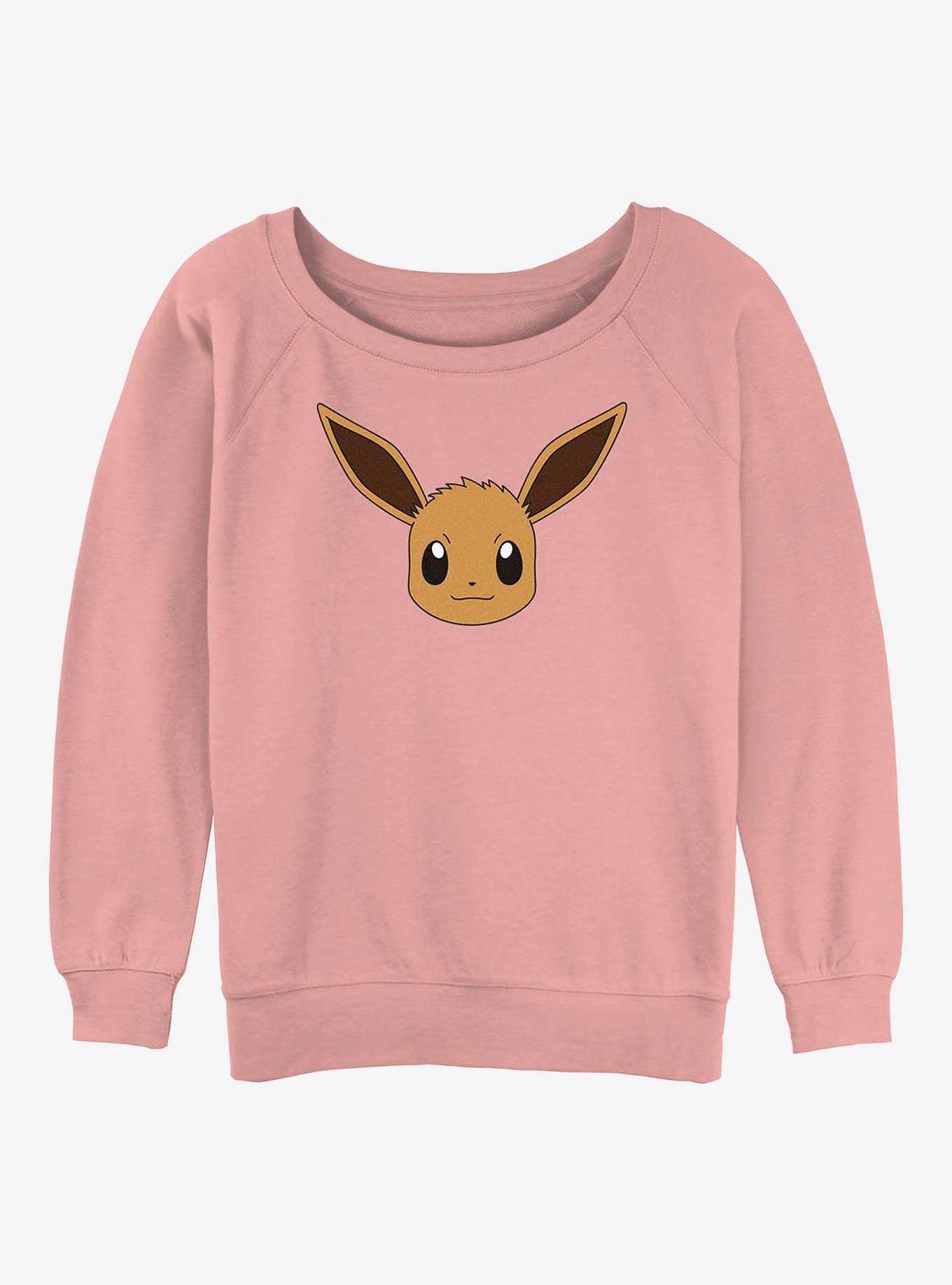 Pokemon Eevee Face Girls Slouchy Sweatshirt, , hi-res