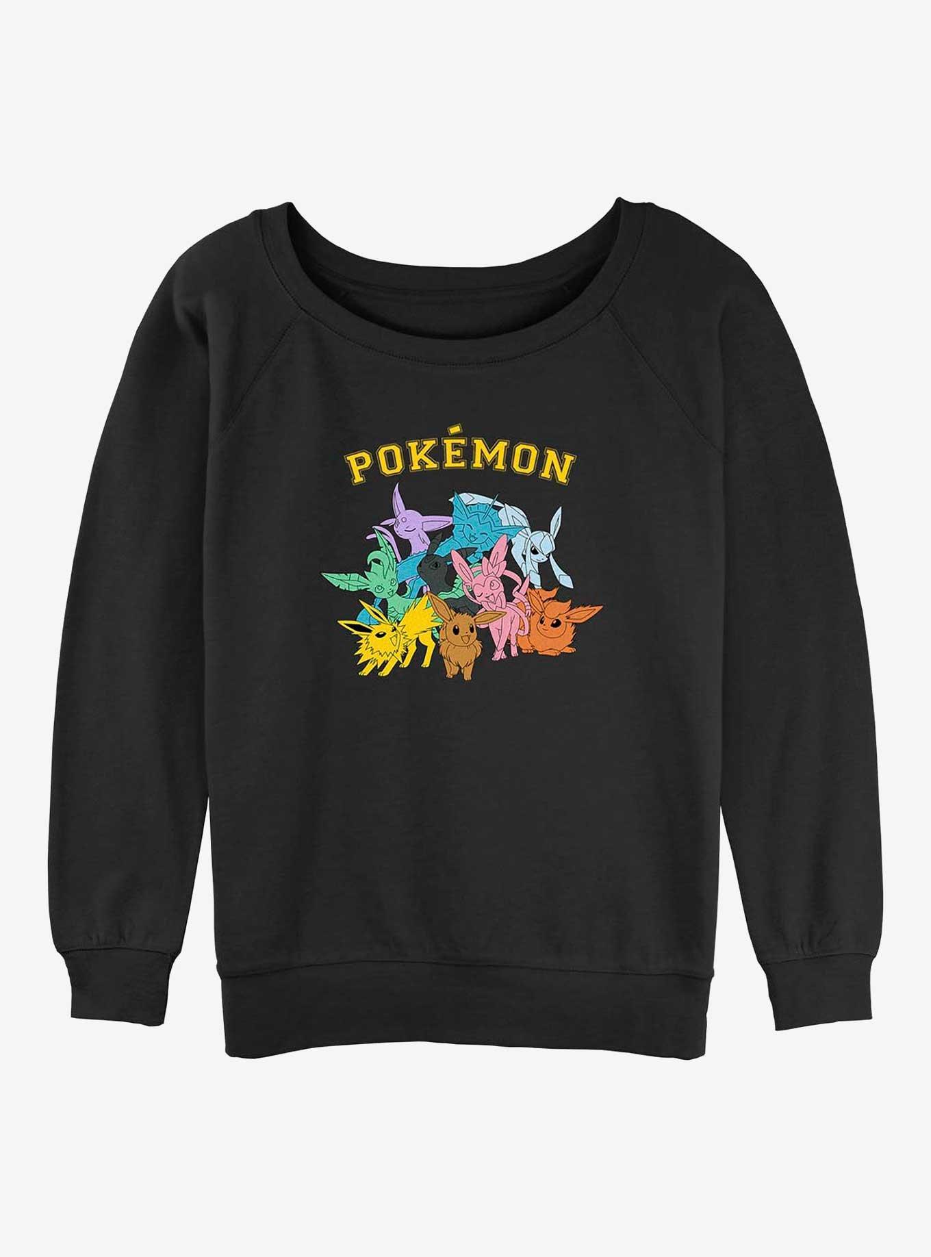 Pokemon Gotta Catch Eeveelutions Girls Slouchy Sweatshirt