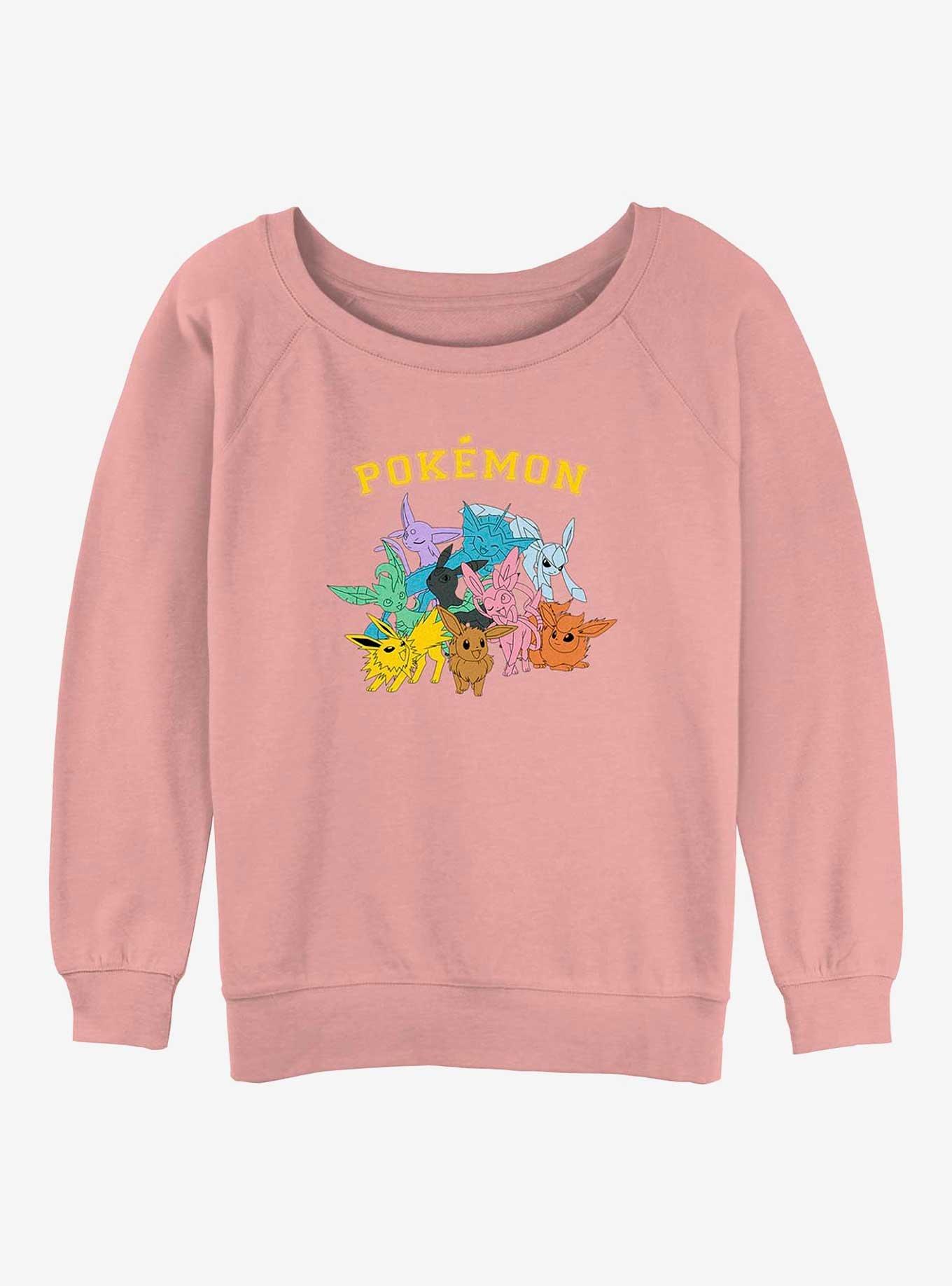 Pokemon Gotta Catch Eeveelutions Girls Slouchy Sweatshirt, , hi-res