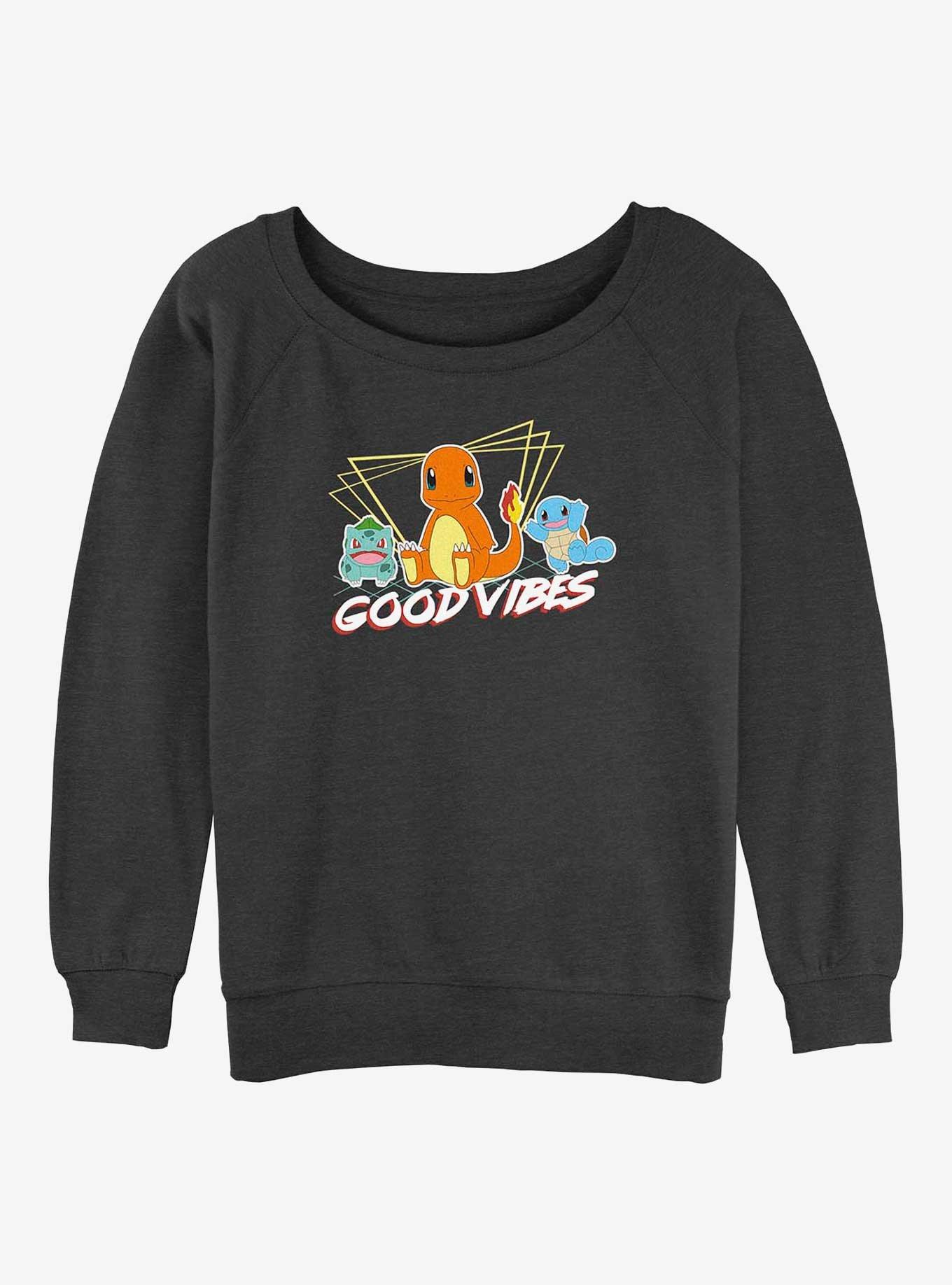 Pokemon Good Vibes Starters Girls Slouchy Sweatshirt, , hi-res